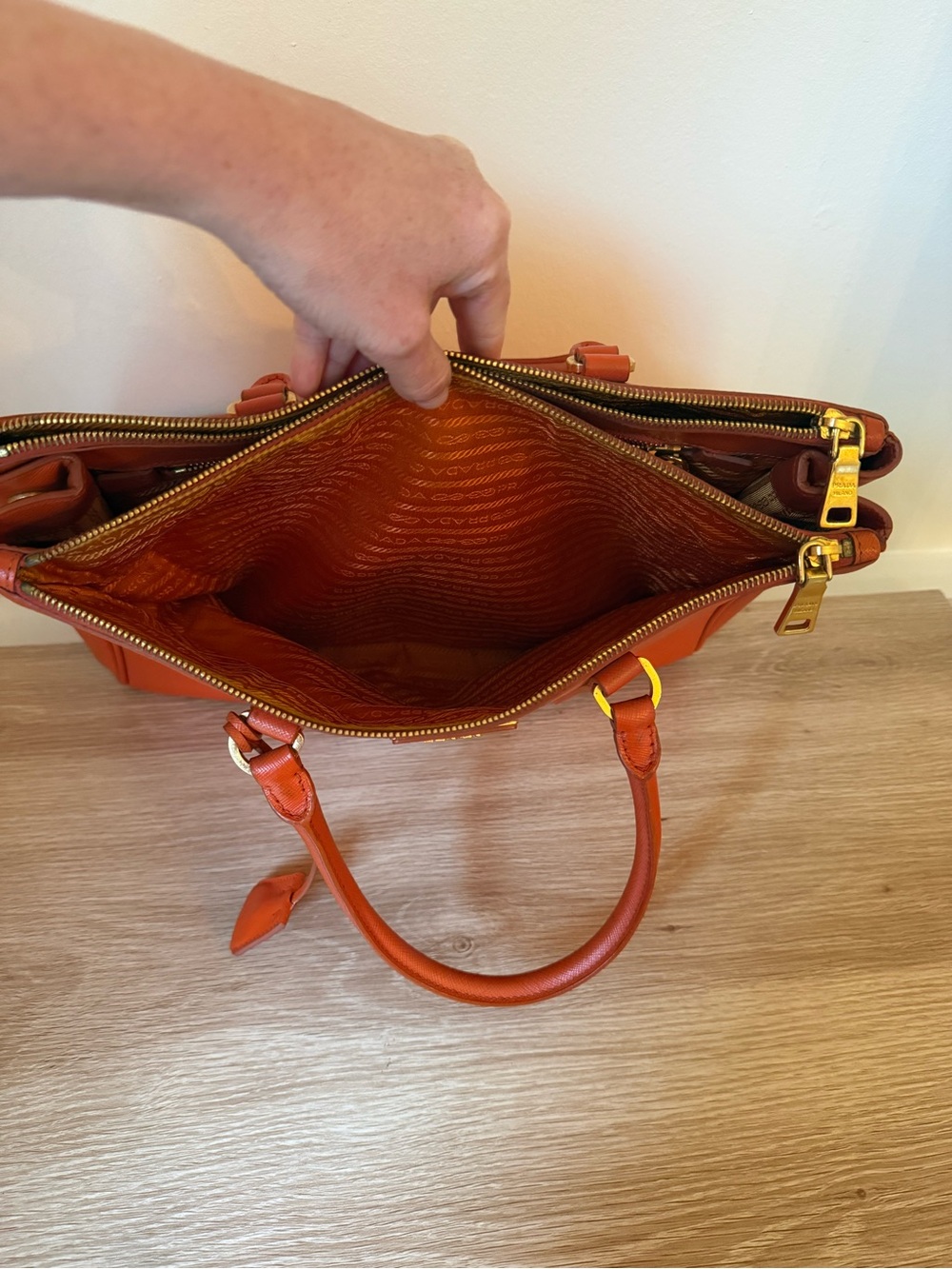 Prada Saffiano Leather Lux Galleria Double Zip Tote - Picture 4 of 15